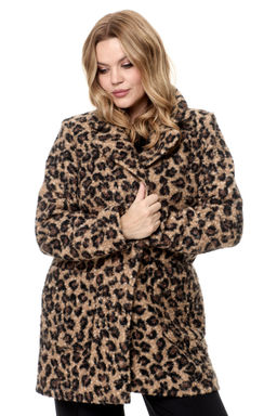 Пальто БелЭльСтиль 841 клетка серая  фото 87