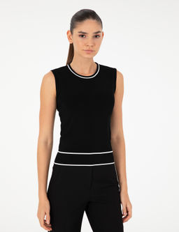 Siyah Slim Fit Triko Bluz - Pierre cardin фото 3