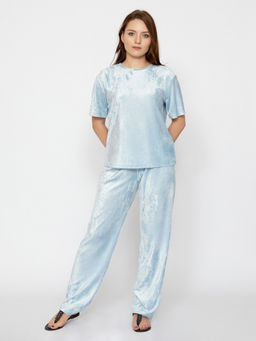 CRB wear/CWXW 90061-43 Комплект женский (футболка, брюки),голубой/Ex.Cherubino