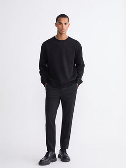 Bisiklet Yaka Erkek Kal?n Sweatshirt