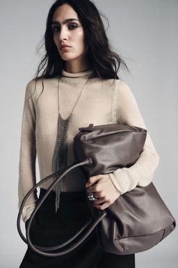 MAXI LEATHER BOWLING BAG - Zara фото 2