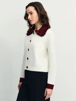 Кардиган с воротником и декоративными пуговицами / Zarina фото 4