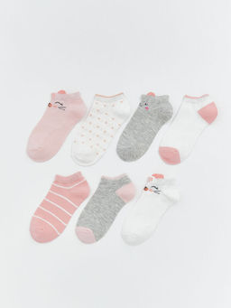 Desenli K?z ?ocuk Patik ?orap 7li