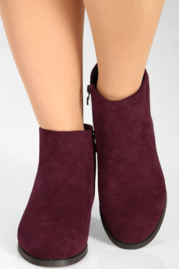 Полуботинки женские бордовые