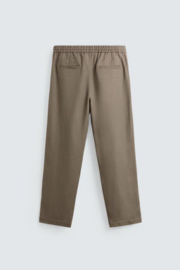 VISCOSE-JUTE TROUSERS - Zara фото 7