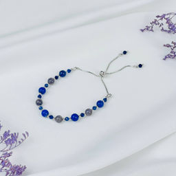 Браслет регулируемый из Лазурита, Иолита и Содалита