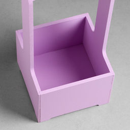 Подарочный ящик, 13.5×13.5×30 см, деревянный, с ручкой, сиреневый