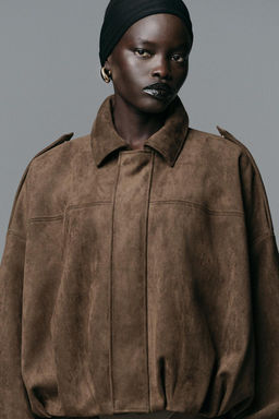 SUEDE EFFECT BOMBER JACKET - Zara фото 5