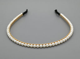 Ободок для волос с майоркой, цвет белый - Радуга камня фото 2