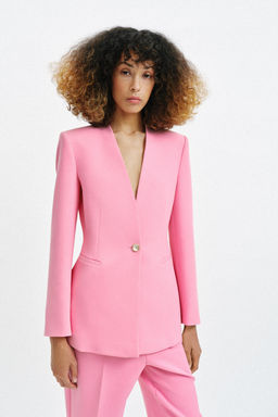BLAZER ENTALLADA SIN SOLAPA / Rosa - Zara фото 4