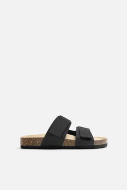 RUBBERISED DOUBLE STRAP SANDALS - Zara фото 3
