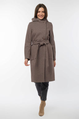 01-10472 Пальто женское демисезонное (пояс)