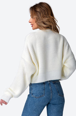 Женский укороченный джемпер оверсайз Happy Fox  фото 15