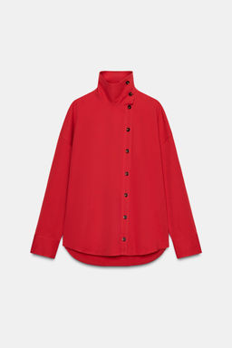 HIGH NECK WRAP SHIRT - Zara фото 11