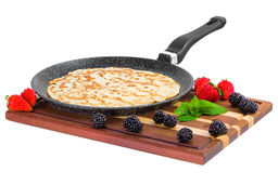 Сковорода блинная 26 см ГАРМОНИЯ ВКУСА "Черный мрамор" н/р, 47*27*6,5 см