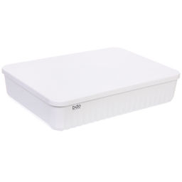 Корзина - органайзер с крышкой "БИСКОТТИ", цвет белый, 36.5*26*8см