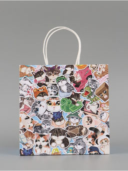 Цена за 2 шт. Пакет подарочный «Котики», 22 × 22 × 11 см