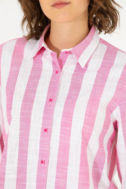 Женская розовая рубашка с длинным рукавом - U.s. polo assn фото 14