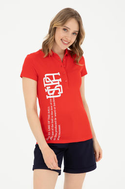 Женская красная футболка - U.s. polo assn фото 8