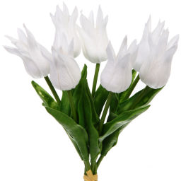 Цветы искусственные "Natur" 37см Тюльпаны 7шт белые