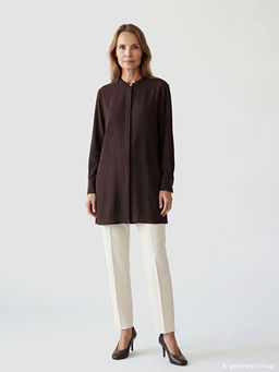 Hakim Yaka Dokulu Kad?n G?mlek Tunik