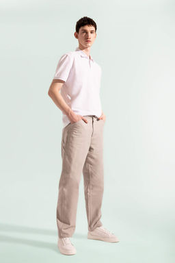 Relax Fit Rahat Kesim Yazl?k Pantolon Keten Kar?s?ml? Cepli Duz Paca - Defacto фото 3