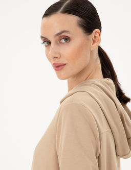 Bej Oversize Modal Kuma_ Sweatshirt - Pierre cardin фото 2