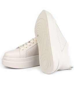 05-PDE36-2 BEIGE Кроссовки женские (натуральная кожа) - Фабричный китай фото 13