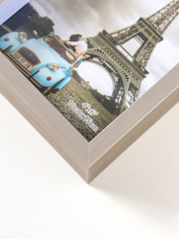 Фоторамка для фото 10×15 см «Ламберто», пластик, серебро с белым, 16×11×3.5 см