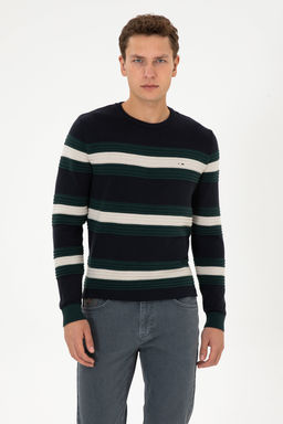 Erkek Regular Fit Bisiklet Yaka Lacivert Kazak - U.s. polo assn фото 8