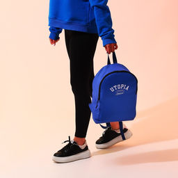 Рюкзак текстильный Utopia, 38х14х27 см, цвет синий - Nazamok фото 8