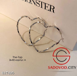 Серьги большие сердечки - Bruno фото 9