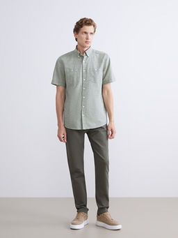 Regular Fit K?sa Kollu Poplin Erkek G?mlek