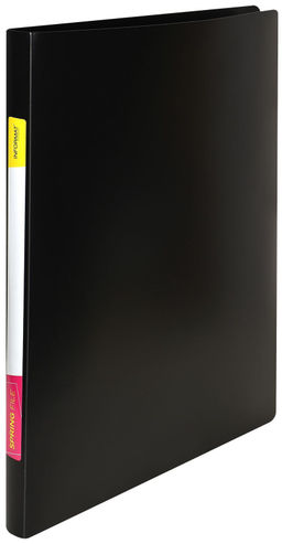 Папка-скоросшиватель INFORMAT А4, черная, пластик 500 мкм, внутренний карман