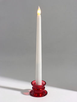 Цена за 2 шт. Подсвечник стекло "Бен" красный 5,5х5,5х3,5 см (d 2.2 см)