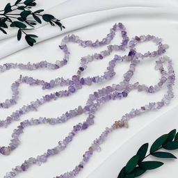 Бусины для украшений из лавандового Аметиста крошка 76 см