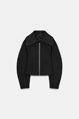FITTED NEOPRENE-EFFECT JACKET - Zara фото 14