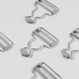 Цена за 2 шт. Застёжка для комбинезона, 32 мм, 10 шт., цвет серебряный