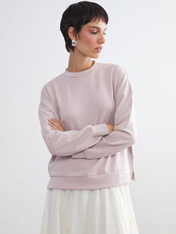 Modal Kar???ml? Oversize Kad?n Sweatshirt