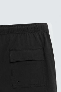 STRUCTURED MID-LENGTH SWIMMING TRUNKS - Zara фото 4