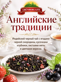 Английские традиции Черный ароматизированный чай GRÜNBERG LITE