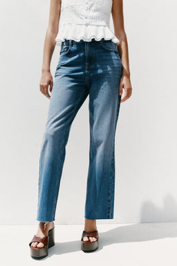Z.02 STRAIGHT HIGH-WAIST ANKLE JEANS - Zara фото 11