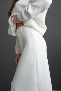 Вязаный костюм двойка КТв 821-1 Экрю - T.C.T фото 7