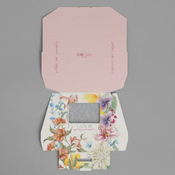 Цена за 10 шт. Кондитерская упаковка, коробка с ламинацией «Цветы», 10×8×3.5 см