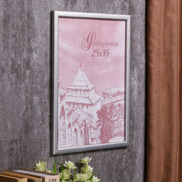 Фоторамка для фото 25×35 см Samoa, сосна, (пластиковый экран), серебро