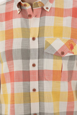 Мужская красная рубашка в клетку - U.s. polo assn фото 7