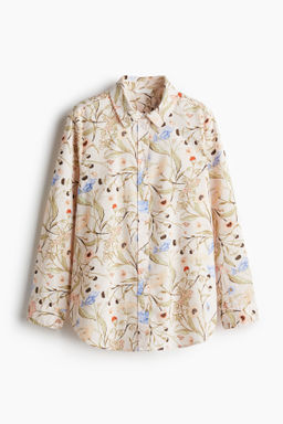 Camisa en mezcla de lino