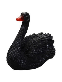 Садовая фигура из полистоуна «Чёрный лебедь», 35×22×32 см