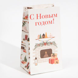 Цена за 5 шт. Пакет без ручек «С Новым годом», 10×19×7 см