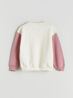 Minnie Mouse Bask?l? K?z ?ocuk Kal?n Sweatshirt